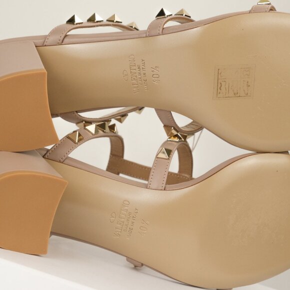 Valentino Garavani 60mm Rockstud Sandal, Poudre Tan, EU 40.5 - Picture 7 of 12